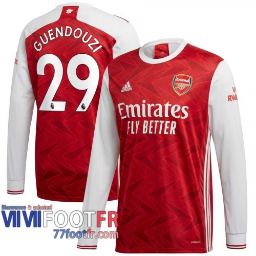 Maillot de foot Arsenal Guendouzi #29 Domicile Manches longues 2020 2021