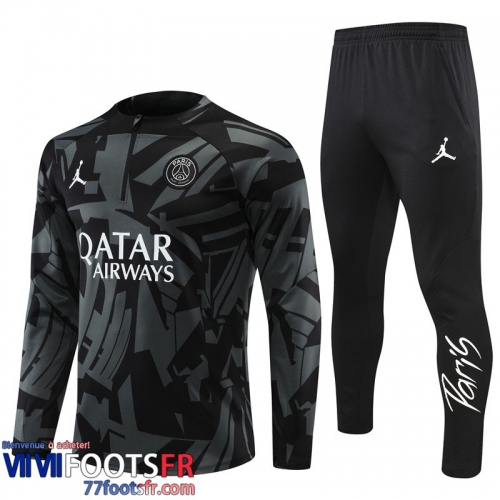 Survetement de Foot PSG Paris Gris-noir Homme 2022 2023 TG426