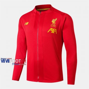 Magasins Veste Foot Liverpool Rouge 2019/2020 Nouveau Promo