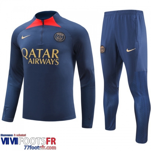 Survetement de Foot PSG bleu Homme 2023 2024 A77