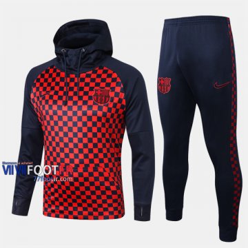 A++ Qualité Ensemble Veste A Capuche Survetement Foot FC Barcelone Rouge 2019/2020 Nouveau