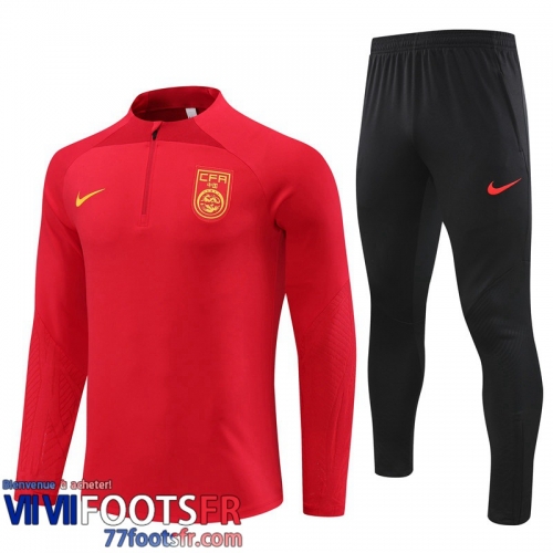 Survetement de Foot China rouge Homme 2023 2024 TG823