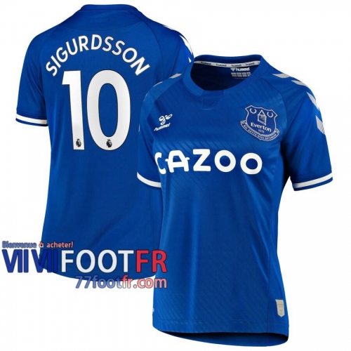 77footfr Everton Maillot de foot Sigurdsson #10 Domicile Femme 20-21