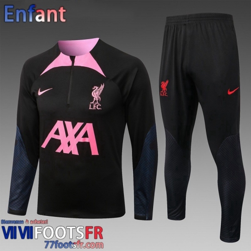 KIT: Survetement de Foot Liverpool Noir Enfant 2022 2023 TK463