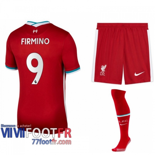 Maillot de foot Liverpool Roberto Firmino #9 Domicile Enfant 2020 2021