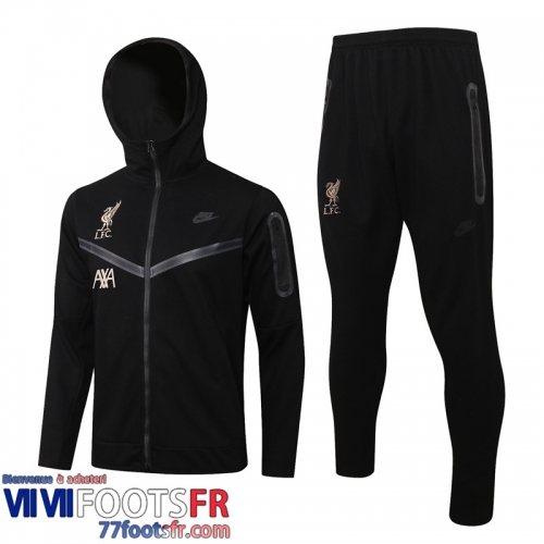 Veste Foot - Sweat A Capuche Liverpool noir Homme 21 22 JK297