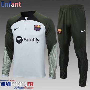 KIT: Survetement de Foot Barcelone White Enfant 2023 2024 C26