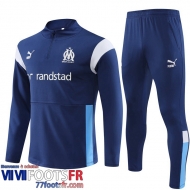 Survetement de Foot Marseille bleu marine Homme 2023 2024 TG819