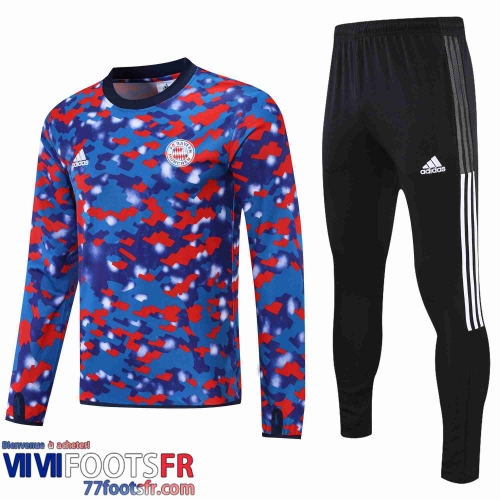 Survetement Foot Bayern Munich Homme bleu rouge 2021 2022 TG43