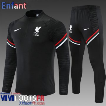 Survetement de Foot Liverpool noir Enfant 21 22 TK182