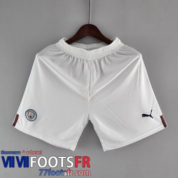 Short De Foot Manchester City Blanc Homme 22 23 DK182