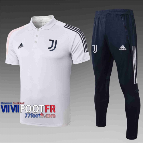 Polo de foot Juventus 2020 2021 Gris clair C495#