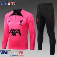 KIT: Survetement de Foot Liverpool rose Enfant 2022 2023 TK449