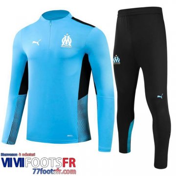 Survetement de Foot Olympique De Marseille bleu ciel Homme 2021 2022 TG120