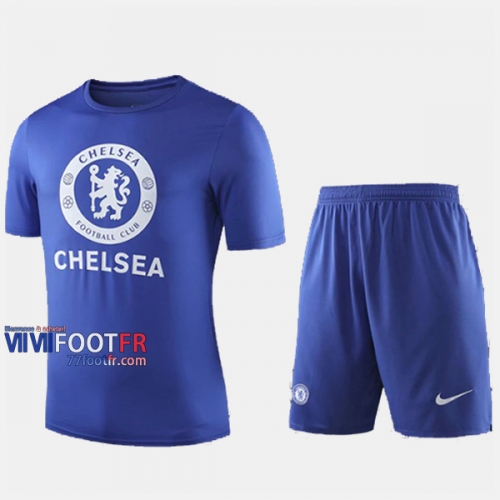 Ensemble Maillot Chelsea FC Enfant Bleu 2019-2020 Personnalise :77Footfr