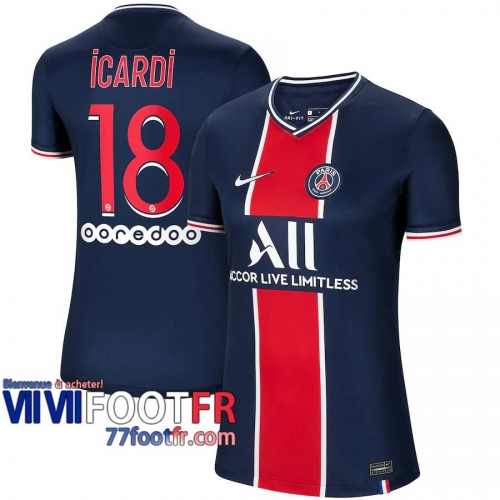 Maillot de foot PSG Neymar Icardi #18 Domicile Femme 20-21