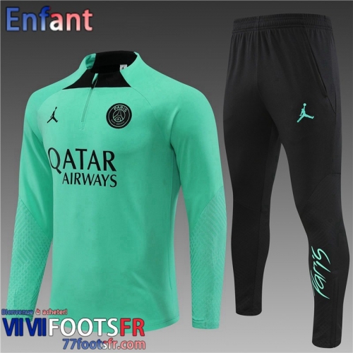 KIT: Survetement de Foot PSG vert Enfant 2022 2023 TK420