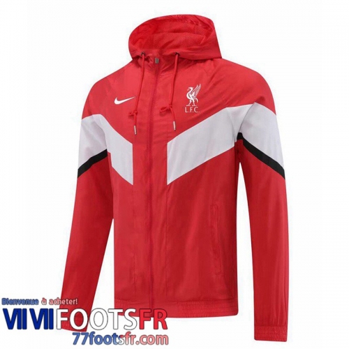 Coupe Vent - Sweat a Capuche Liverpool rouge Homme 2022 2023 WK233