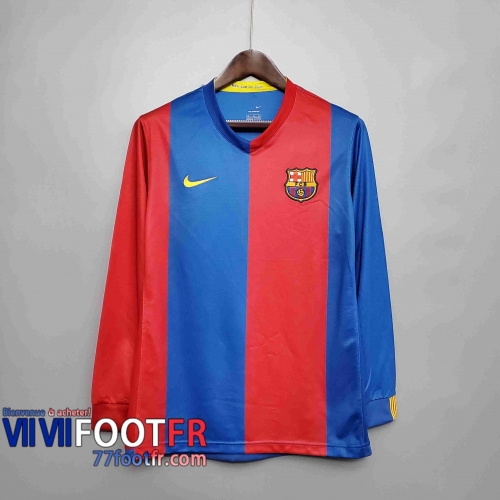 77footfr Retro Maillots foot Barcelone 06 07 Manche Longue Domicile