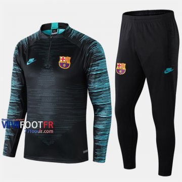 Meilleur Ensemble Survetement Foot FC Barcelone Noir Thai 2019-2020 Nouveau