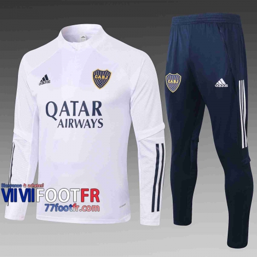 Survetement Foot Boca 2020 2021 blanc Grande taille