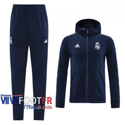 77footfr Veste Foot - Sweat a Capuche Real Madrid Bleu foncE - Sangles 2020 2021 J143