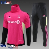 Survetement de Foot High Collar Juventus rose Enfant 2022 2023 TK562