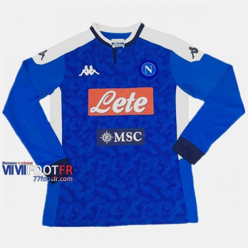 Nouveau Flocage Maillot Foot SSC Naples Manche Longue Homme Domicile 2019-2020 Personnalisé :77Footfr