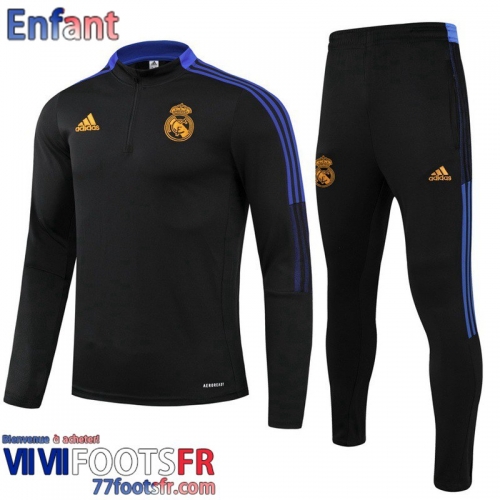 Survetement de Foot Real Madrid le noir Enfant 2021 2022 TK234