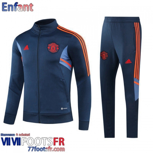 Veste Foot Manchester United bleu marine Enfant 2022 2023 TK547