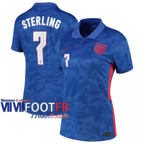 77footfr Angleterre Maillot de foot Sterling #7 Exterieur Femme 20-21