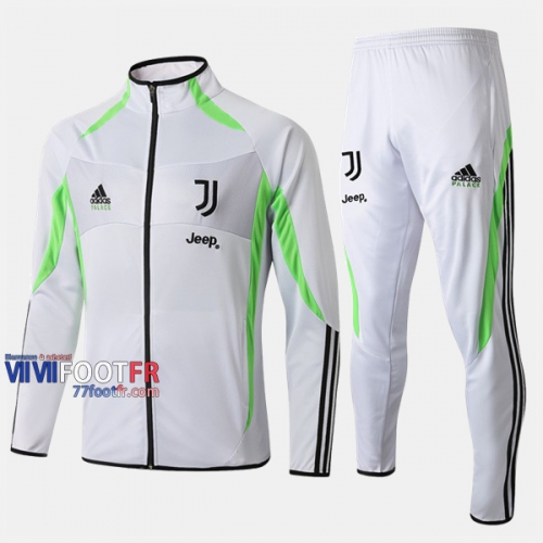 Classique Ensemble Veste Survetement Foot Juventus Blanc Thailande 2019-2020 Nouveau