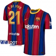 Maillot de foot Barcelone Frenkie de Jong #21 Domicile 2020 2021