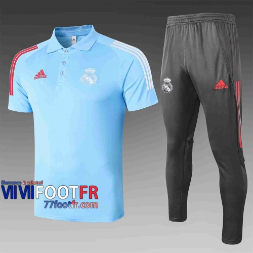 Polo de foot Real Madrid 2020 2021 Bleu C511#