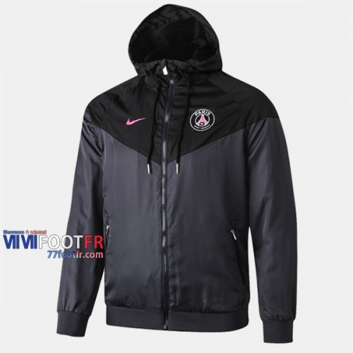 Boutique Veste Foot Coupe-Vent PSG Paris Noir 2019/2020 Nouveau Promo