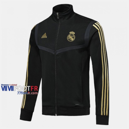 Boutique Veste Foot Real Madrid Noir 2019/2020 Nouveau Promo