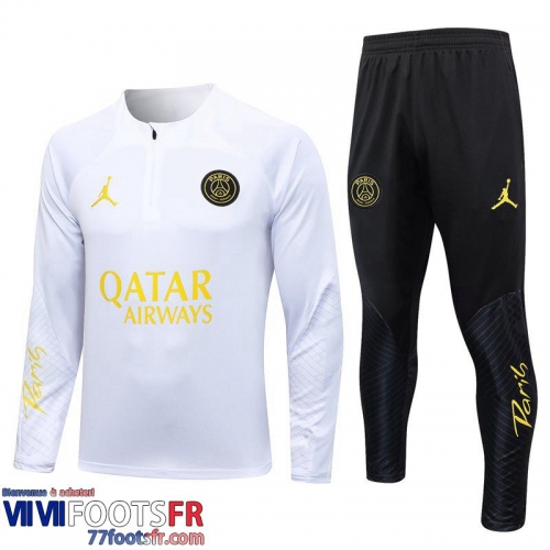 Survetement de Foot PSG Blanc Homme 2023 2024 TG737