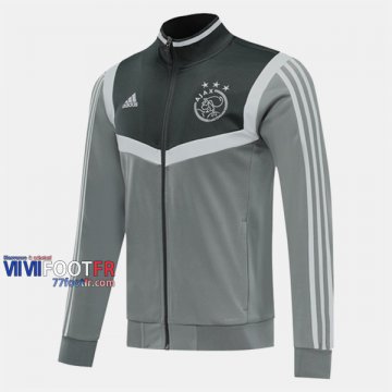 Magasins Veste Foot Afc Ajax Gris 2019/2020 Nouveau Promo