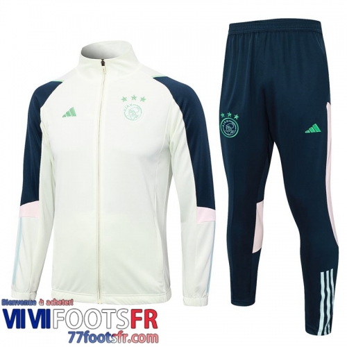 Veste Foot Ajax Blanc Homme 2023 2024 JK797