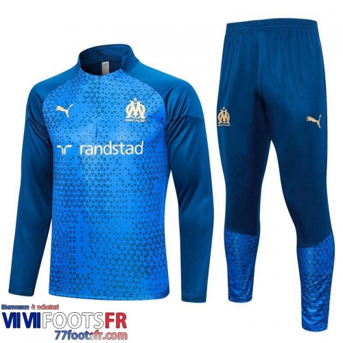 Survetement de Foot Marseille bleu Homme 2023 2024 A33