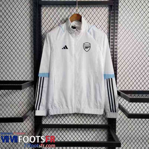 Coupe Vent Arsenal Blanc Homme 2023 2024 WK356