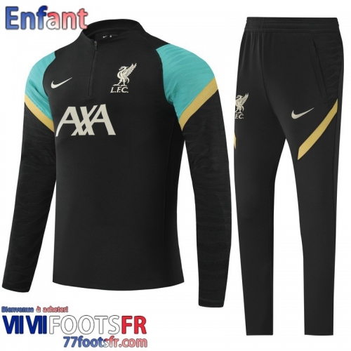 Survetement de Foot Liverpool noir Enfant 21 22 TK211