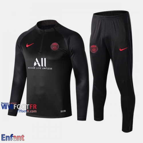 Promo: Ensemble Survetement PSG Paris Enfant Noir 2019/2020 Retro