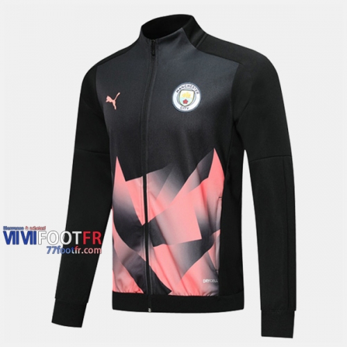 Magasins Veste Foot Manchester City Noir/Rose 2019/2020 Nouveau Promo