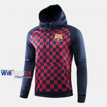 Magasins Veste Foot Barcelone FC Avec Capuche Bleu Royal 2019/2020 Nouveau Promo