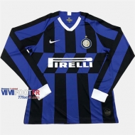 Nouveau Flocage Maillot Foot Inter Milan Manche Longue Homme Domicile 2019-2020 Personnalise :77Footfr