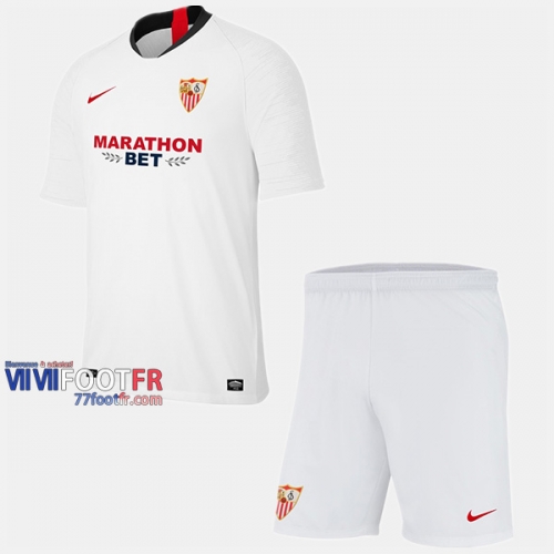 Ensemble Maillot Sevilla FC Enfant Exterieur 2019-2020 Personnalisé :77Footfr