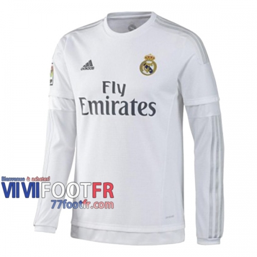 77footfr Retro Maillot de foot Real Madrid Domicile Manche Longue 2015/2016