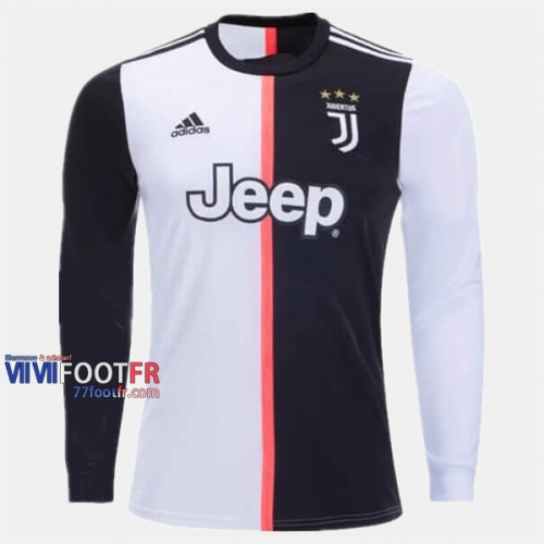 Nouveau Flocage Maillot Foot Juventus Manche Longue Homme Domicile 2019-2020 Personnalise :77Footfr