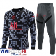 Survetement de Foot PSG gris noir Homme 21 22 TG189